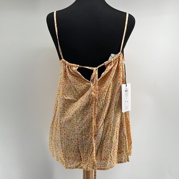 SELECTED Femme NWT Slfjalina strappy tank top keyhole back in pink chalk sz 6 - Picture 5 of 9